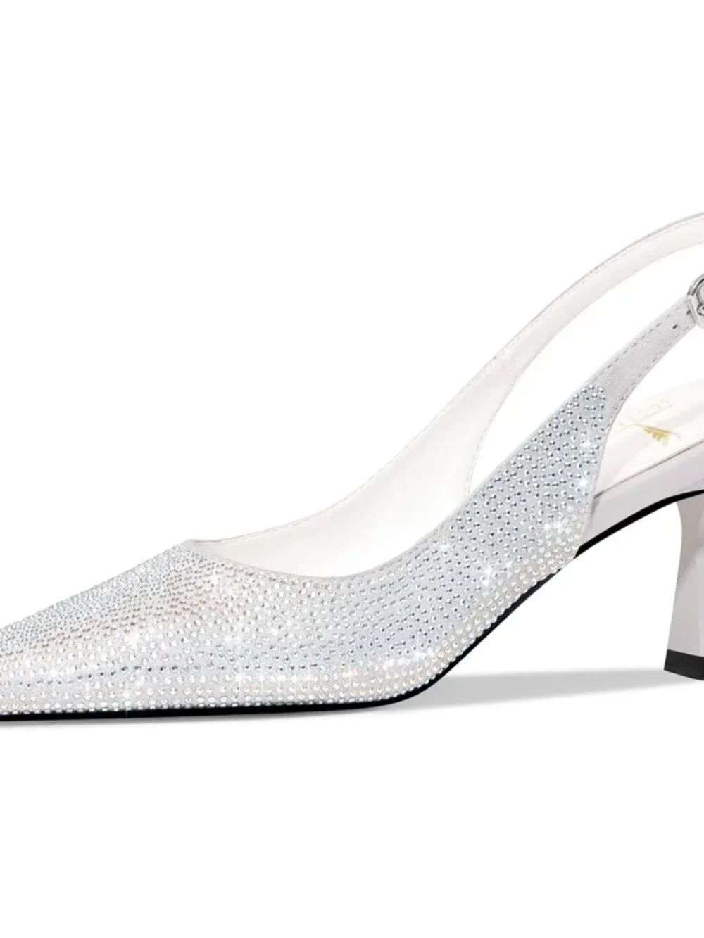 Women's Multicoloured Kitten Slingback Low Heels Dress Shoes Closed Toe Pumps